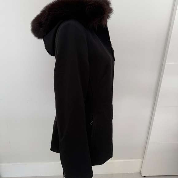 Prada Black Sport Fur Jacket Peacoat Fall/Winter Coat Designer Luxury Art.28x818 - Picture 9 of 15